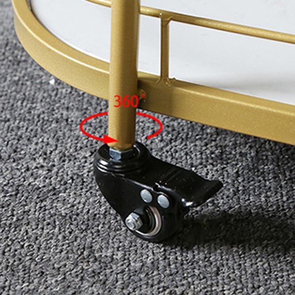 Contemporary Style Rolling Prep Table Stone Prep Table for Kitchen