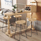 Trestle Base Bar Table Contemporary Solid Wood Bar Dining Table with Wine Rack Clearhalo 'Bar Furniture' 'Bar Tables' 'bar_tables' 'furn' 'furn_bar_tables' 'Furniture' 'Kitchen & Dining Furniture' 1200x1200_837d48f1-217a-400a-b3e9-e0232dece786