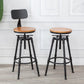 Moderno de estilo redondo Round Barstool Taburete de mostrador de madera con patas de madera