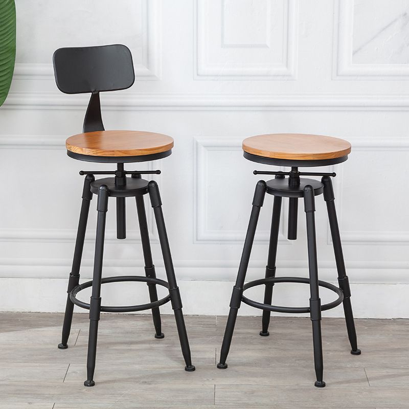 Moderno de estilo redondo Round Barstool Taburete de mostrador de madera con patas de madera