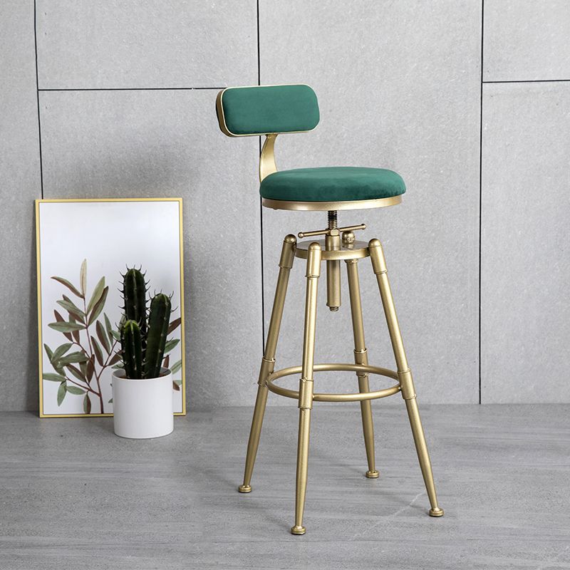 Glam Style Upholstered Bar Stools for Home Armless Stools with Metal Base Clearhalo 'Bar Furniture' 'Bar Stools' 'bar_stools' 'furn' 'furn_bar_stools' 'Furniture' 'furniture_bar_stools' 'Kitchen & Dining Furniture' 1200x1200_8380385d-77ec-4df5-b0a2-cdd3ffac6eb9