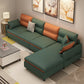 Stain-Resistant Sectionl with Storage Faux Leather 102"  Sectional