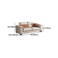 Contemporary Leather and Velvet Tufted Sectional Couch for Living Room