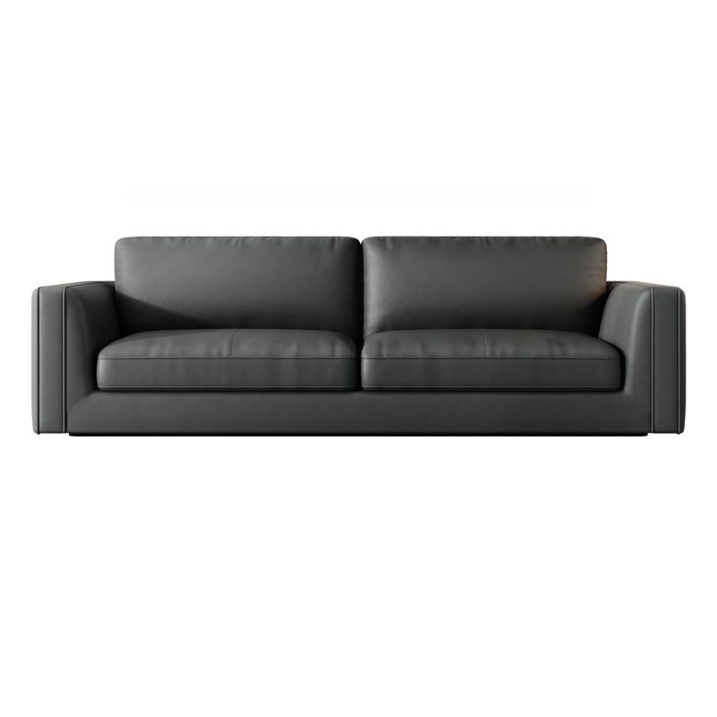 Contemporary Square Arm Couch Black Stain-Resistant Standard Sofa Clearhalo 'furn' 'furn_sofas' 'Furniture' 'furniture_sofas' 'Living Room Furniture' 'Sofa' 'sofas' 1200x1200_8381cb4d-748f-49bc-ab8e-91a3908ad235