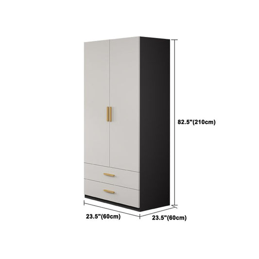 Contemporary Style Wardrobe Armoire Engineered Wood Wardrobe Cabinet for Bedroom