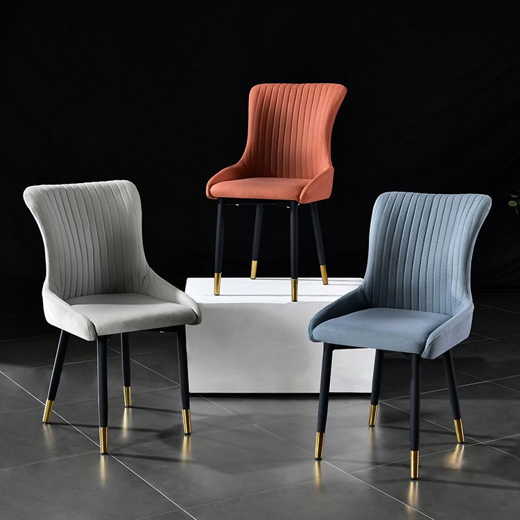 Contemporary Metal Dining Room Chairs Upholstered Side Arm Chairs for Home Use Clearhalo ' kitchen&dining_furn' 'Dining Chairs' 'Dining Tables & Seating' 'dining_chair' 'furn' 'furn_dining_chair' 'Furniture' 'furniture_dining_chair' 'Kitchen & Dining Furniture' 'kitchen' 1200x1200_8383458a-106a-4db5-a1fd-a9b3b6ef5a57
