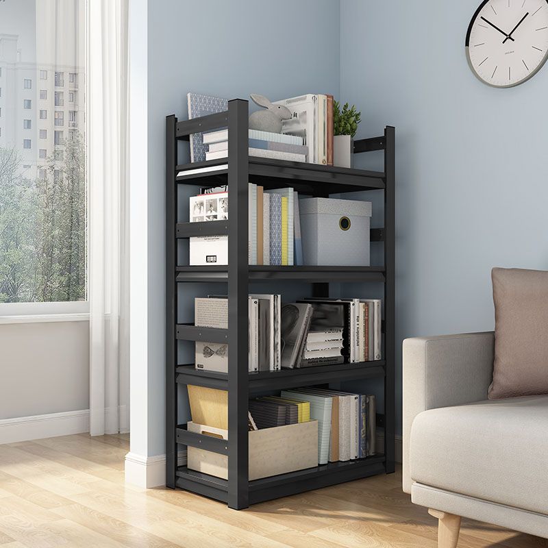Modern Style Open Back Standard Bookshelf Metal Bookcase for Study Room Clearhalo 'Bookcases' 'furn' 'furn_bookcases' 'Furniture' 'Office Furniture' 1200x1200_8384905b-f544-494f-8ed1-146022cb572d