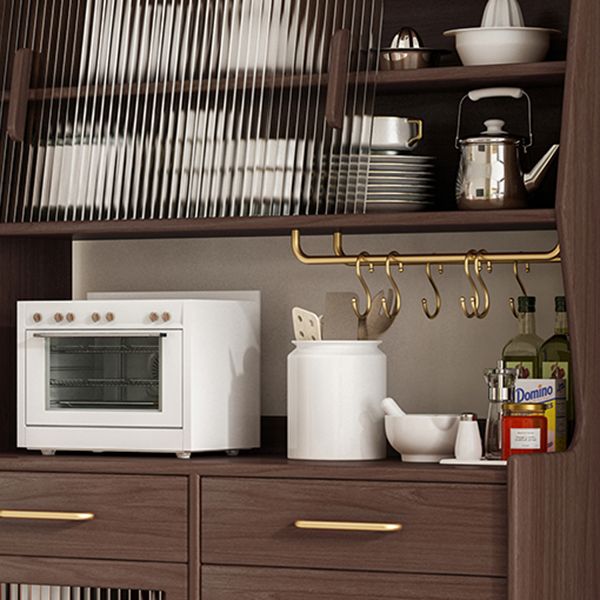 Sideboard di archiviazione del rettangolo di lusso Sideboard in legno con cassetti e porte