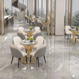 Nordic Round Stone Esstisch 1/3/4/5 Stücke Essset für Esszimmer