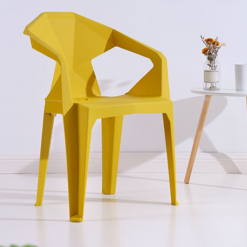 Modern Style Plastic Dining Chair Stackable Dining Arm Side Chair for Kitchen Clearhalo ' kitchen&dining_furn' 'Dining Chairs' 'Dining Tables & Seating' 'dining_chair' 'furn' 'furn_dining_chair' 'Furniture' 'furniture_dining_chair' 'Kitchen & Dining Furniture' 'kitchen' 1200x1200_83855e00-da65-465c-9884-7071a615a400