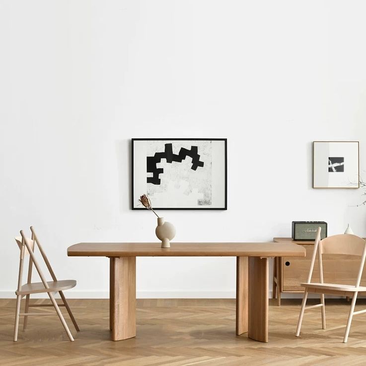 Modern Ash Wood Table for Restaurant Rectangle Dining Table with 4 Legs in Nature Clearhalo ' dining_table' 'Dining Tables & Seating' 'Dining Tables' 'furn' 'furn_dining_table' 'Furniture' 'furniture_dining_table' 'Kitchen & Dining Furniture' 'kitchen&dining_furn' 'kitchen' 'kitchen_dining_table' 1200x1200_8385bb96-8e76-4ded-8e1c-897f44677564