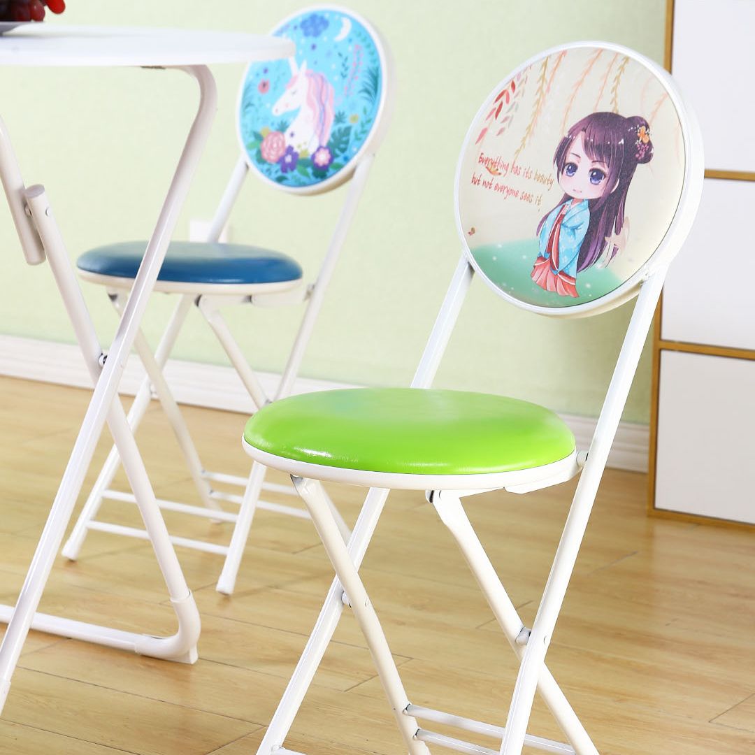 Industrial Upholstered Open Back Chair Matte Finish Folding Dining ...
