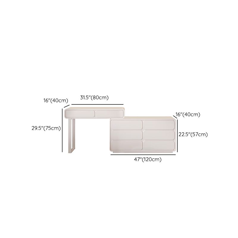 Moderne avec un tiroir en bois à chambre éclairée de maquillage miroir