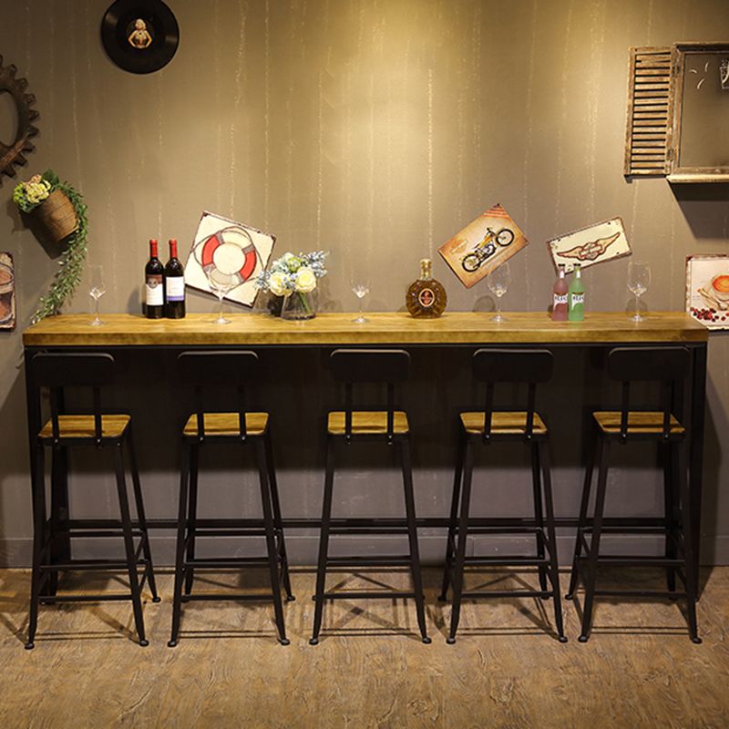 Mesa de mesa de barra de 1/6/11 de piezas industrial con taburetes con heces
