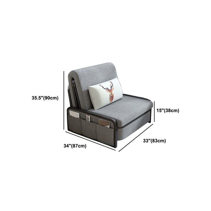 Divano convertibile pieghevole senza braccio contemporaneo di lino, divano convertibile per appartamento, lavabile