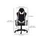 Modern Office Chair Adjustable Seat Height Faux Leather Desk Chair with Wheels Clearhalo 'furn' 'furn_office_chair' 'Furniture' 'Office Chairs' 'Office Furniture' 'office_chair' 1200x1200_838849a9-57e4-4424-af30-15f59919542f