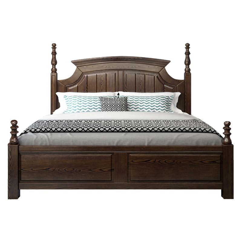 Rustic Style Bed Frame Solid Wood Standard Bed with Headboard Clearhalo 'Bedroom Furniture' 'Beds' 'furn' 'furn_beds' 'Furniture' 1200x1200_83893dc9-4e10-4ab1-bd35-c5aed79a70af