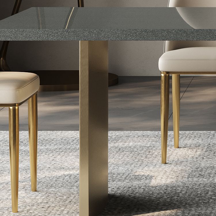 5/7ピース二重の台座長方形の形状ダイニング家具セット