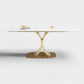 Nordic Sintered Stone Top Dining Set Rectangle 1/3/4/5/7 Pieces Dinette Table Set