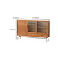 Moderno moderno mobile sideboard server in legno solido marrone con 2-disegno