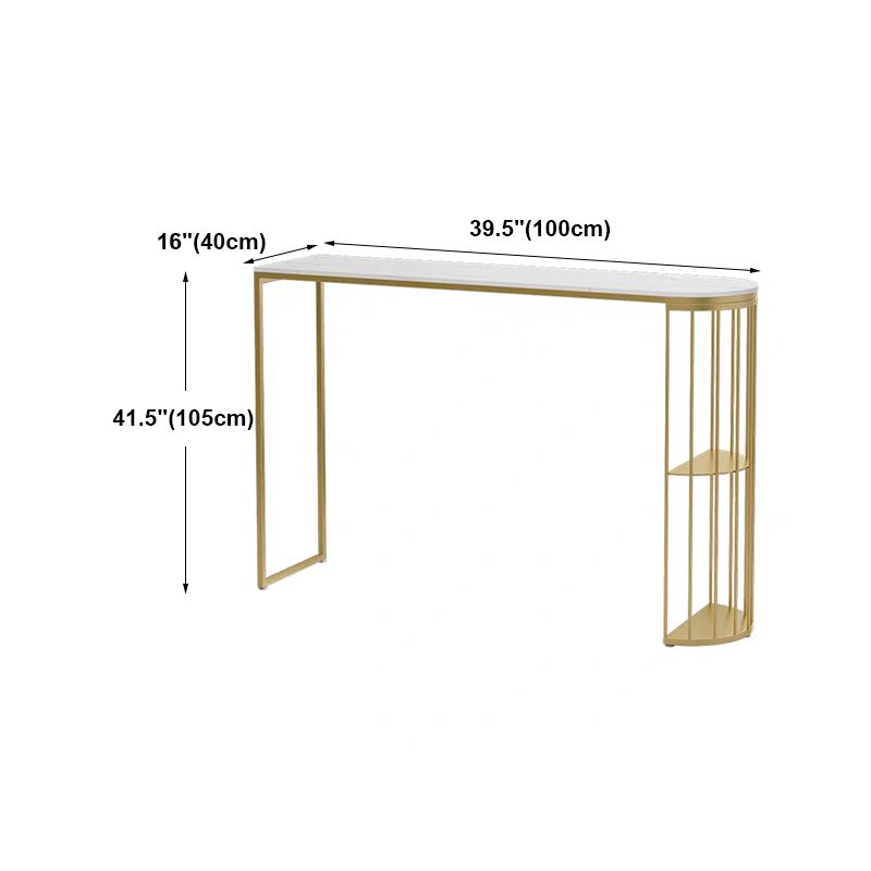 Marble Bar Table with Specialty Table Top Double Pedestal Table - 41.3" H Clearhalo 'Bar Furniture' 'Bar Tables' 'bar_tables' 'furn' 'furn_bar_tables' 'Furniture' 'furniture_bar_tables' 'Kitchen & Dining Furniture' 1200x1200_838b327c-a0e8-4955-95ae-7b66e1cb75cd