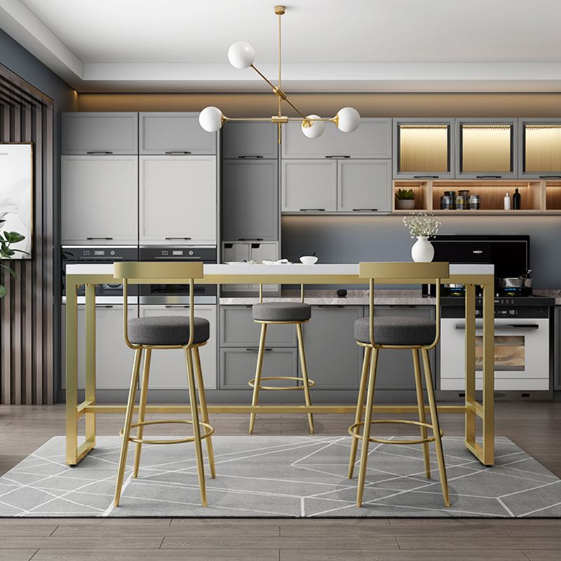 Glam Armless Backrest Counter Stool Iron Kitchen Bar Stool with Cushion and Pedal Clearhalo 'Bar Furniture' 'Bar Stools' 'bar_stools' 'furn' 'furn_bar_stools' 'furniture_bar_stools' 'Kitchen & Dining Furniture' 'kitchen&dining_furn' 'kitchen' 'kitchen_furn' Furniture' 1200x1200_838ca757-4d7a-4620-818b-7cfb897313be