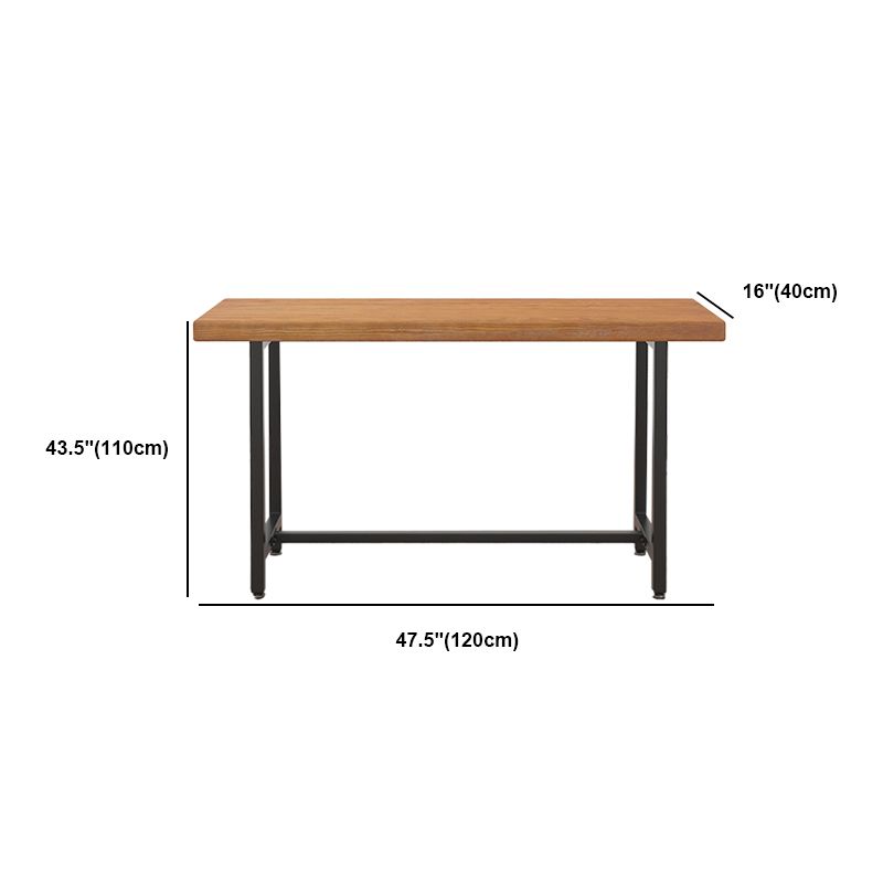 Industrial Rectangle Bar Table Set 1/6 Pieces Solid Wood Fixed Counter Table Clearhalo 'Bar Furniture' 'furn' 'furn_home_bar_bar_sets' 'Furniture' 'Home Bars & Bar Sets' 'home_bar_bar_sets' 'Kitchen & Dining Furniture' 1200x1200_838caa66-d81d-43cd-b268-d8d6cc4891c1