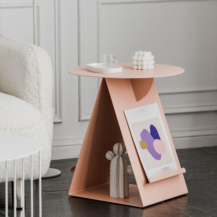 リビングルーム用のミッドセンチュリー抽象端エンドテーブルメタルラウンドサイドエンドテーブル