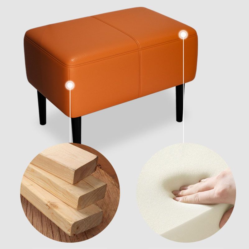 Moderne gepolsterte Ottomanen Rechteck Form Leder Osmanen mit Beinen