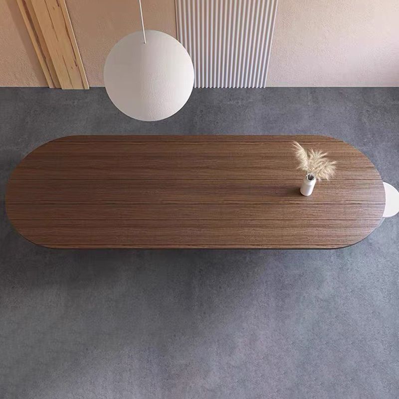 Bureau exécutif moderne et contemporain bureau de bureau en bois ovale