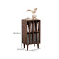 Modern Wooden Bookcase Closed Back Standard Bookshelf with Shelves