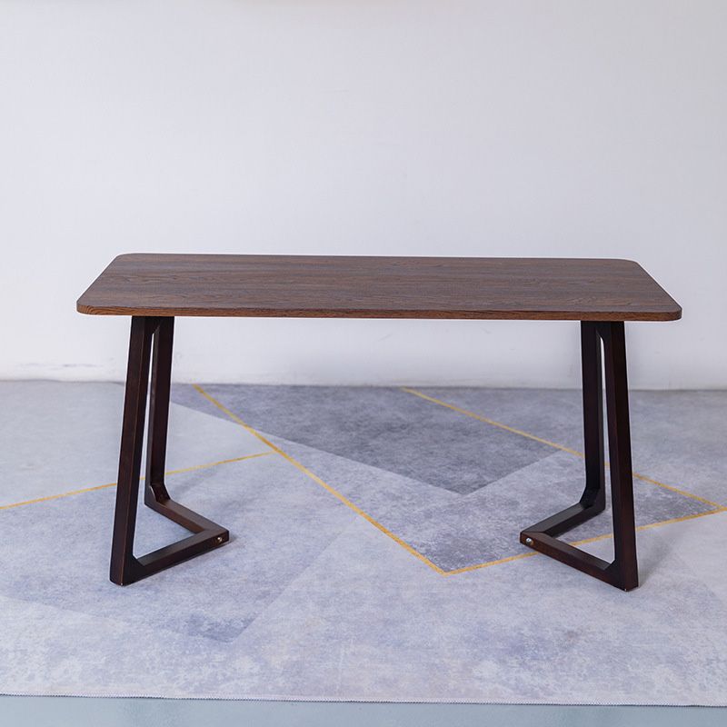 Sleigh Shaped Base Design Walnut/wood Rubber Wood Rectangular & Oval Coffee Table Clearhalo 'Coffee & Accent Tables' 'Coffee Tables' 'coffee_tables' 'furn' 'furn_coffee_tables' 'Furniture' 'furniture_coffee_tables' 'Living Room Furniture' 1200x1200_8391c746-20d3-4cba-8ed0-d0fae2c051c6