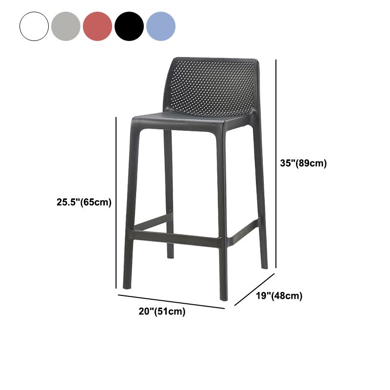 Nordic Simple Stackable Bar-stool Plastic Counter Bar Stool for Home Clearhalo 'Bar Furniture' 'Bar Stools' 'bar_stools' 'furn' 'furn_bar_stools' 'Furniture' 'Kitchen & Dining Furniture' 1200x1200_83926cb8-834a-4b2f-9f65-0a9cf9af0081