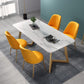 Metal Traditional Luxury Rectangle Indoor Table Sintered Stone Table with Sled Base Clearhalo ' dining_table' 'Dining Tables & Seating' 'Dining Tables' 'furn' 'furn_dining_table' 'Furniture' 'furniture_dining_table' 'Kitchen & Dining Furniture' 'kitchen&dining_furn' 'kitchen' 'kitchen_dining_table' 1200x1200_8394f260-9356-49ee-b910-57916e30d948