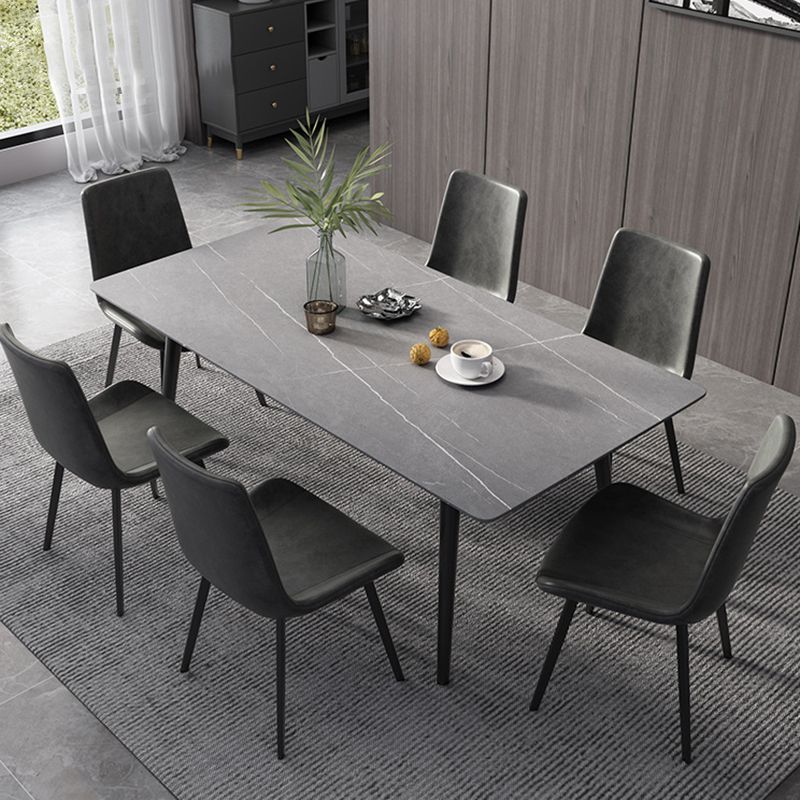 Middeleeuwse moderne stenen eettafel 4 poten eettafel voor keuken