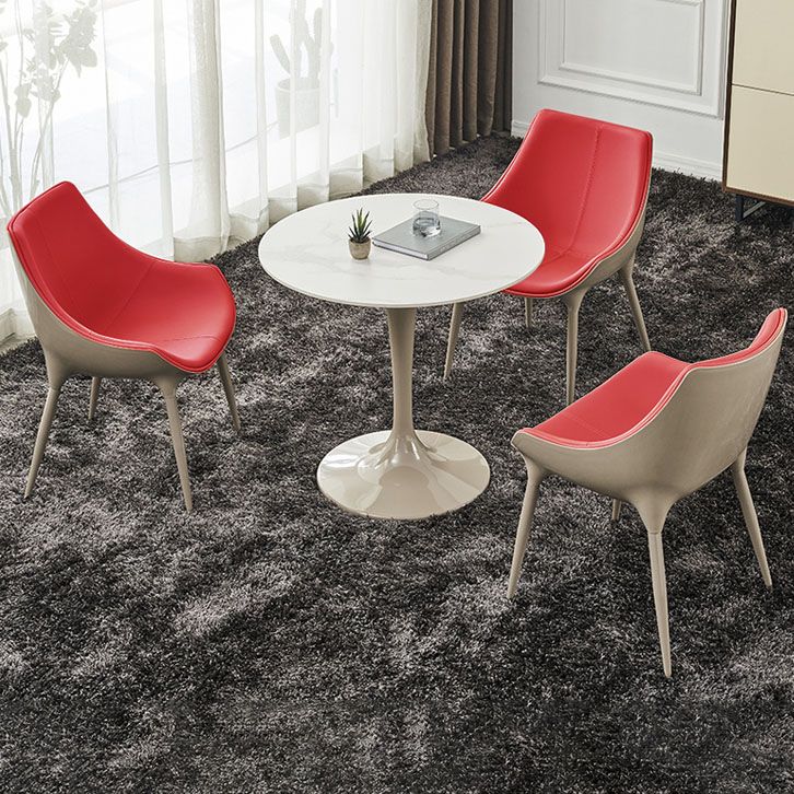 Sedia da pranzo in pelle finta sedia parsons in finitura opaca per casa