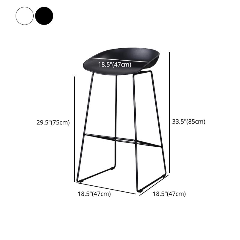 Modern Style Bar-stool Iron Sled Legs PP Bucket Seat for Kitchen Bar Clearhalo 'Bar Furniture' 'Bar Stools' 'bar_stools' 'furn' 'furn_bar_stools' 'furniture_bar_stools' 'Kitchen & Dining Furniture' 'kitchen&dining_furn' 'kitchen' 'kitchen_furn' Furniture' 1200x1200_839651dd-c864-427f-a6bf-cb7565774b94