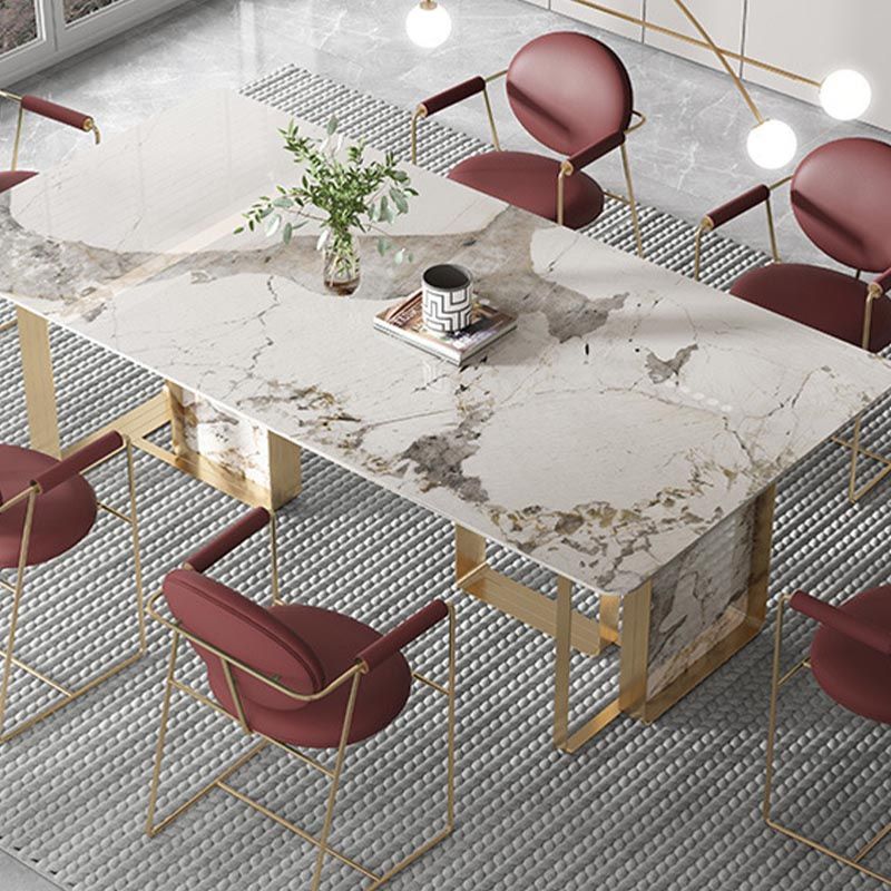 Glam Rectangle Table Set 1/4/5/7 Pieces Dining Set for Home Use