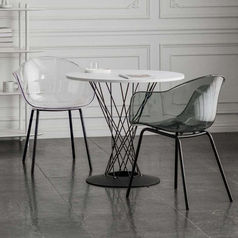 Contemporary Style Dining Chairs Arm Side Chair with Metal Legs for Kitchen Clearhalo ' kitchen&dining_furn' 'Dining Chairs' 'Dining Tables & Seating' 'dining_chair' 'Furniture' 'furniture_dining_chair' 'Kitchen & Dining Furniture' 'kitchen' 1200x1200_8397b363-be16-4039-a80a-36e90d840743