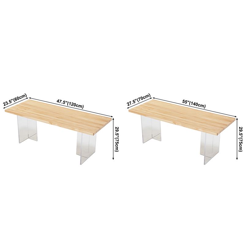 Minimalists Rectangle Khaki Dining Table Solid Wood Standard Dining Table for Kitchen Clearhalo ' dining_table' 'Dining Tables & Seating' 'Dining Tables' 'furn' 'furn_dining_table' 'Furniture' 'furniture_dining_table' 'Kitchen & Dining Furniture' 'kitchen&dining_furn' 'kitchen' 'kitchen_dining_table' 1200x1200_8399c8a8-834f-41ae-9402-3d9d8526e4c5
