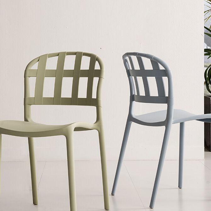 Plastic Armless Dining Chairs Scandinavian Style Home Dining Side Chair Clearhalo 'Dining Chairs' 'Dining Tables & Seating' 'dining_chair' 'furn' 'furn_dining_chair' 'Furniture' 'Kitchen & Dining Furniture' 1200x1200_839a3786-28db-4a70-a463-6cbedf04d494