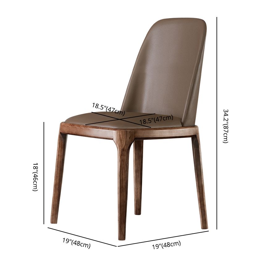 Modern Style Dining Side Chair Armless Chair with Wooden Legs for Kitchen (Set of 2) Clearhalo ' kitchen&dining_furn' 'Dining Chairs' 'Dining Tables & Seating' 'dining_chair' 'furn' 'furn_dining_chair' 'Furniture' 'furniture_dining_chair' 'Kitchen & Dining Furniture' 'kitchen' 1200x1200_839b078e-2e35-4997-987d-95d3ad6caff7
