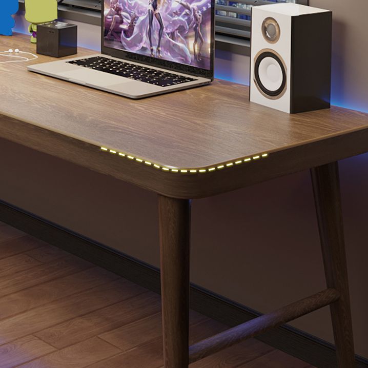 Modern Office Desk Solid Wood Rectangle Writing Desk met H-Base, 29,53 "Tall