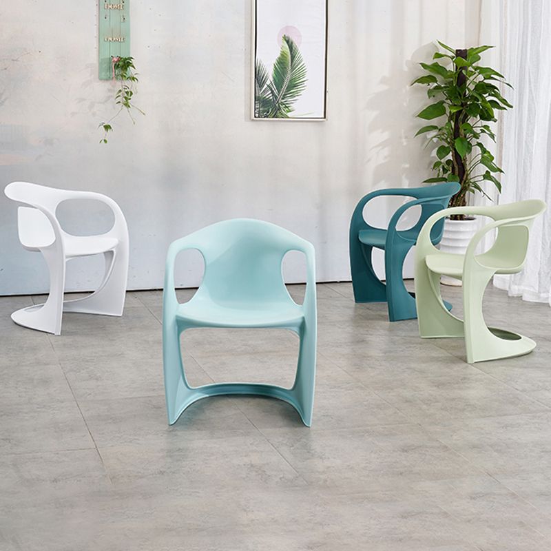 Scandinavian Plastic Dining Arm Chairs Solid Back Chair for Home Clearhalo ' kitchen&dining_furn' 'Dining Chairs' 'Dining Tables & Seating' 'dining_chair' 'furn' 'furn_dining_chair' 'Furniture' 'furniture_dining_chair' 'Kitchen & Dining Furniture' 'kitchen' 1200x1200_839ed8d8-8abc-46e7-83b3-fc1745cb5b54
