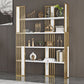 12 "W Open opslag boekenkast goud metalen frame boekenplank met planken