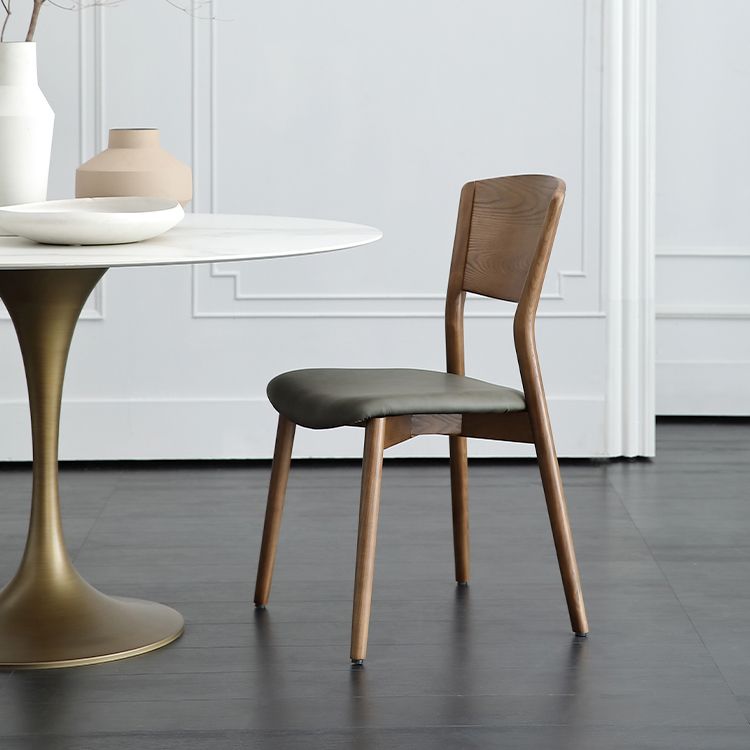 Contemporary Open Back Dining Side Chair Armless Wooden Legs Side Chairs Clearhalo ' kitchen&dining_furn' 'Dining Chairs' 'Dining Tables & Seating' 'dining_chair' 'furn' 'furn_dining_chair' 'Furniture' 'furniture_dining_chair' 'Kitchen & Dining Furniture' 'kitchen' 1200x1200_83a1177a-99f3-4aa9-a352-b5b8e696c3c4