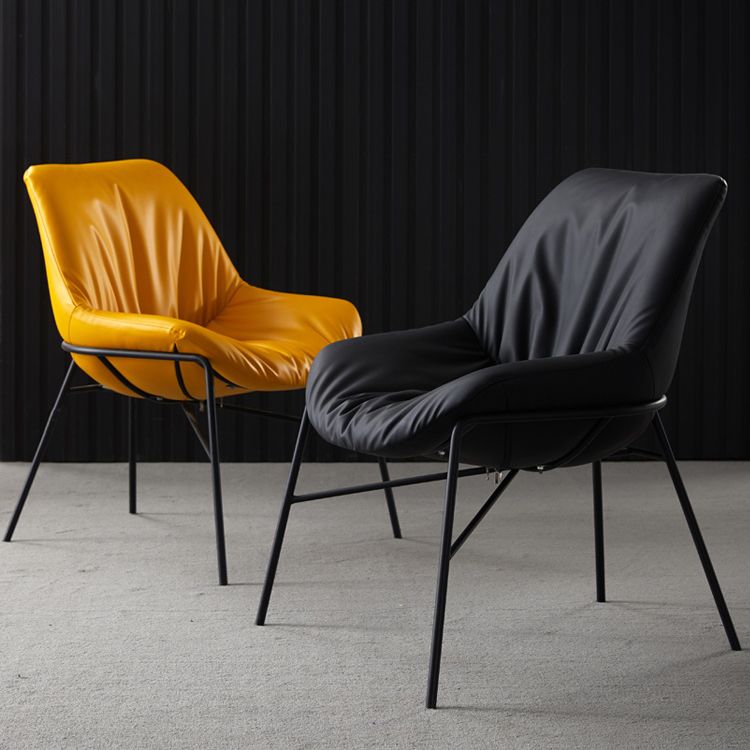 Modern Indoor-Outdoor Metal Chair Home Armless Upholstered Slipper Chair Clearhalo ' kitchen&dining_furn' 'Dining Chairs' 'Dining Tables & Seating' 'dining_chair' 'furn' 'furn_dining_chair' 'Furniture' 'furniture_dining_chair' 'Kitchen & Dining Furniture' 'kitchen' 1200x1200_83a27364-ac78-4e00-bcc3-436476463c01