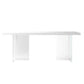 Rectangle Dining Table Stone Dining Table with Acrylic Double Pedestal