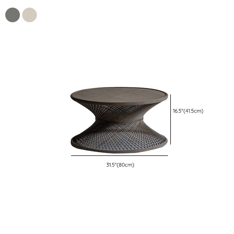 リビングルーム用の丸い熟成フレームベースを備えたフランスのカントリースタイルのサイドテーブル