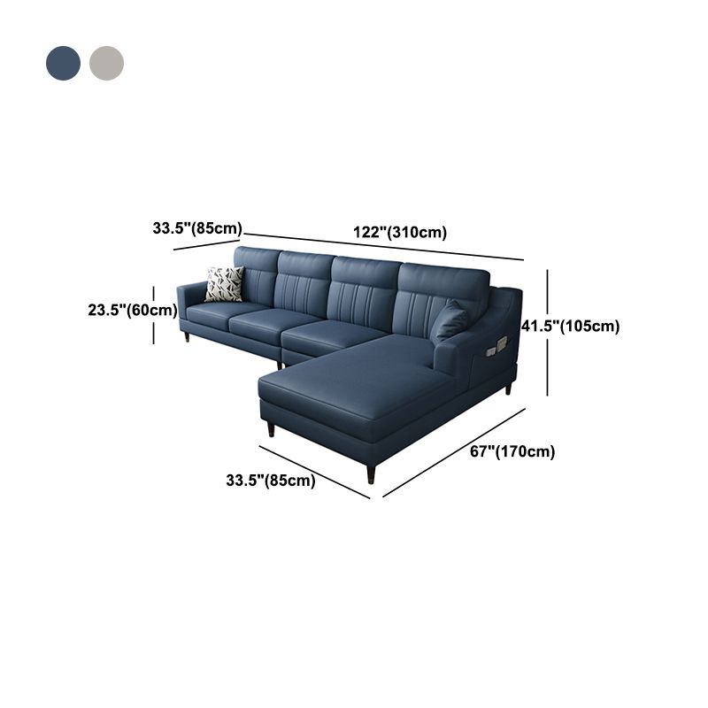 Modernismo a 4 posti sezionale con braccio inclinato di stoccaggio sezionale